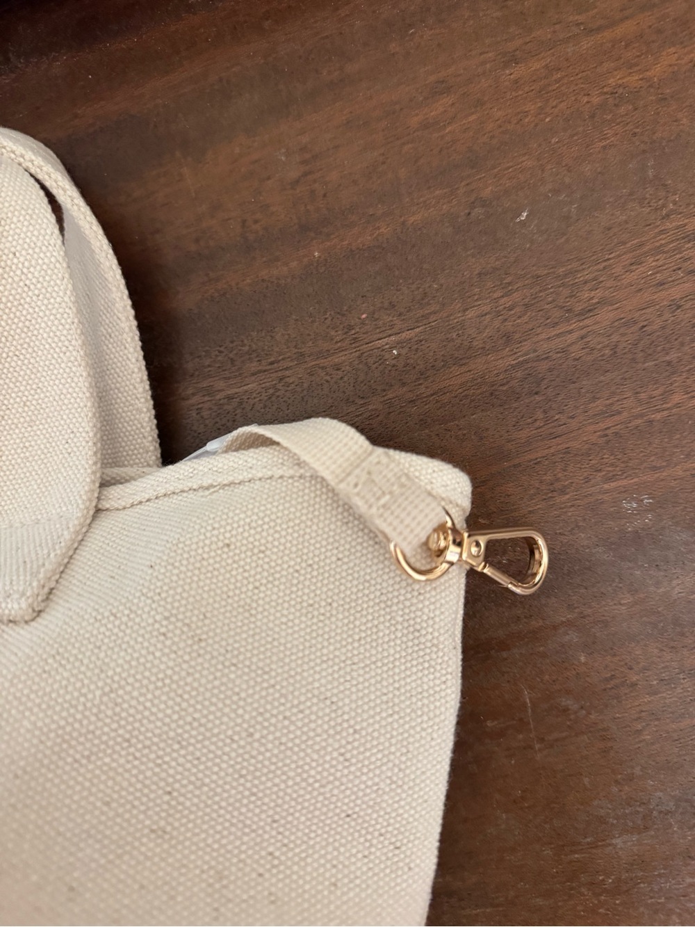 Parke x Target Canvas Tote Bag in Cream with Red Logo - Picture 5 of 5